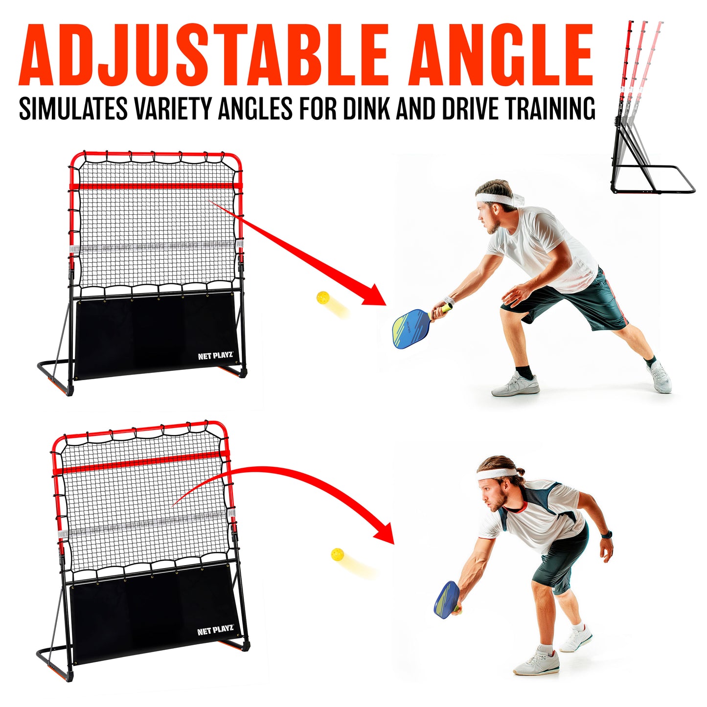 4FT PICKLEBALL REBOUNDER (For 4.0+ Players, Portable Design)