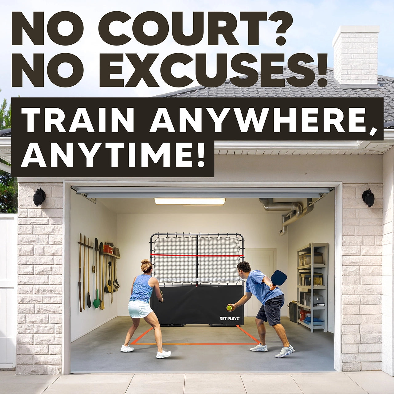 pickleball practice at home net playz