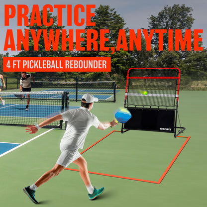 4FT PICKLEBALL REBOUNDER (For 4.0+ Players, Portable Design)